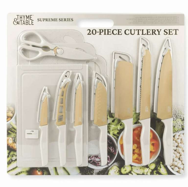 Thyme & Table 20-piece Knife Set via Walmart: | Pepper