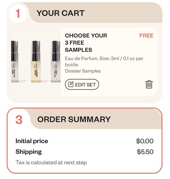 3 FREE Dossier Perfume Sample Set (Mix & Match) | Pepper