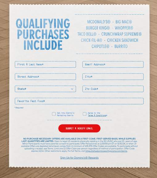 ＊マリンページになります＊ Domino's: $1 Million Worth of FREE Pizza (thru 09/30) | Pepper