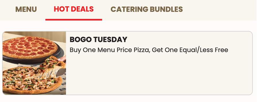 Marco's Pizza: BOGO FREE Pizza (Every Tuesday) | Pepper