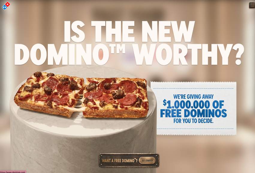 Domino's: $1 Million Worth of FREE Pizza (thru 09/30) | Pepper