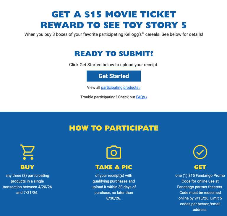 Get $15 Fandango Code to see 'Toy Story 5' via Kellogg's | Pepper