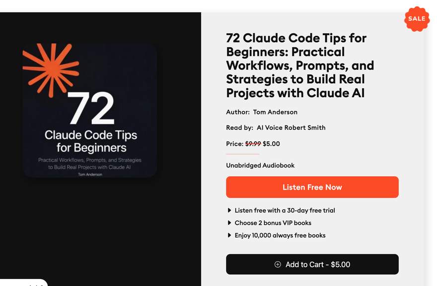 72 Claude Code Tips for Beginners [Audiobook]: Practical Workflows ...