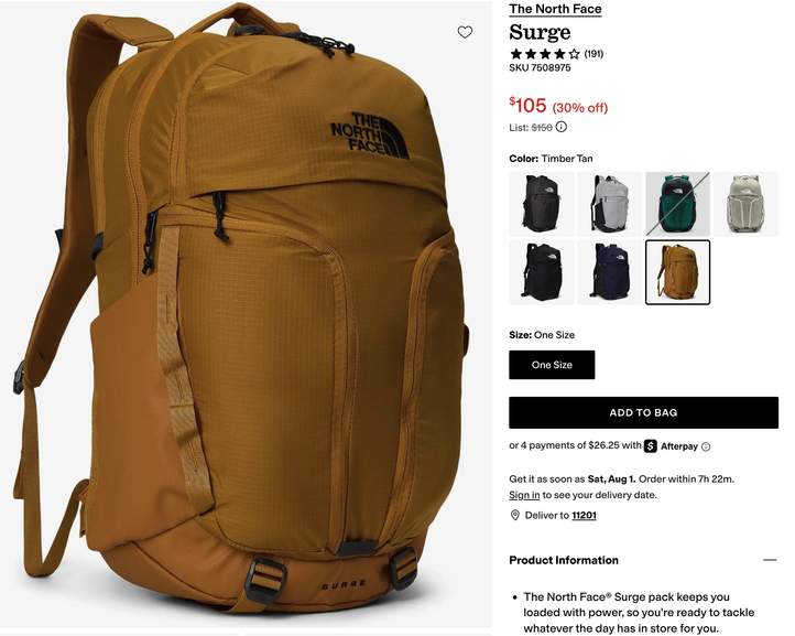 best price for north face surge backpack The University Book Store streamlined pack thats perfect for taking on the go The North Face Surge Backpack