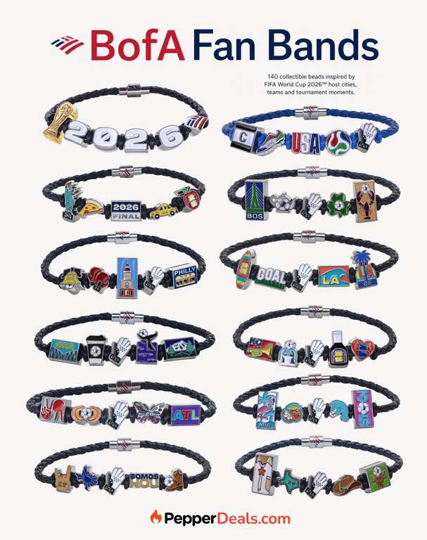 Bank of America: 2 Million FREE FIFA World Cup Fan Bands & Charm
