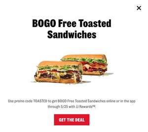 Jimmy John's: BOGO FREE Toasted Sandwiches (thru 05/25) | Pepper