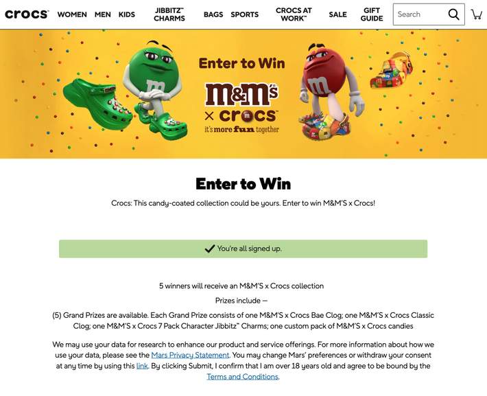 Enter to Win M&M's x Crocs Collection (Sweepstakes) | Pepper