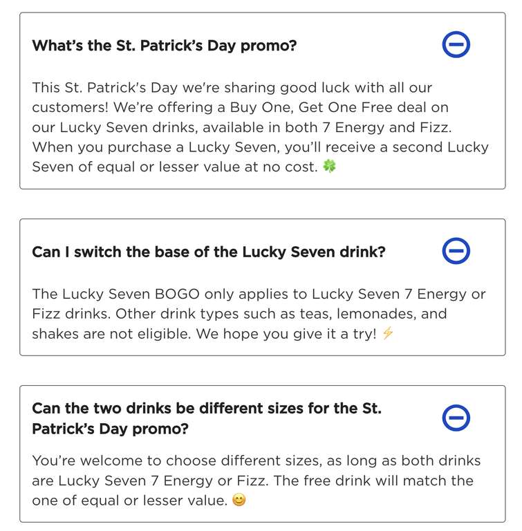 7 Brew: BOGO FREE Lucky Seven 7 Energy or Fizz Soda on St